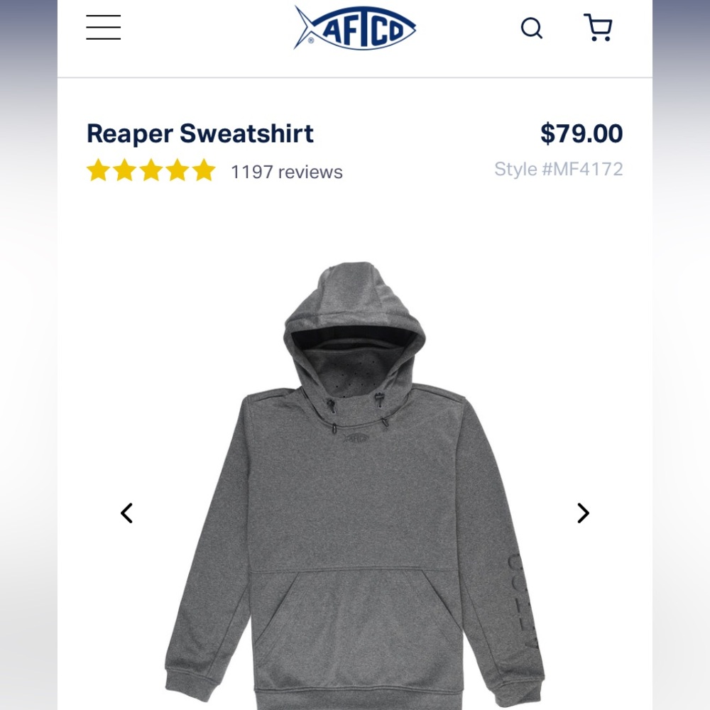 Men’s Aftco Reaper Sweatshirt with Built in Mouth Cover